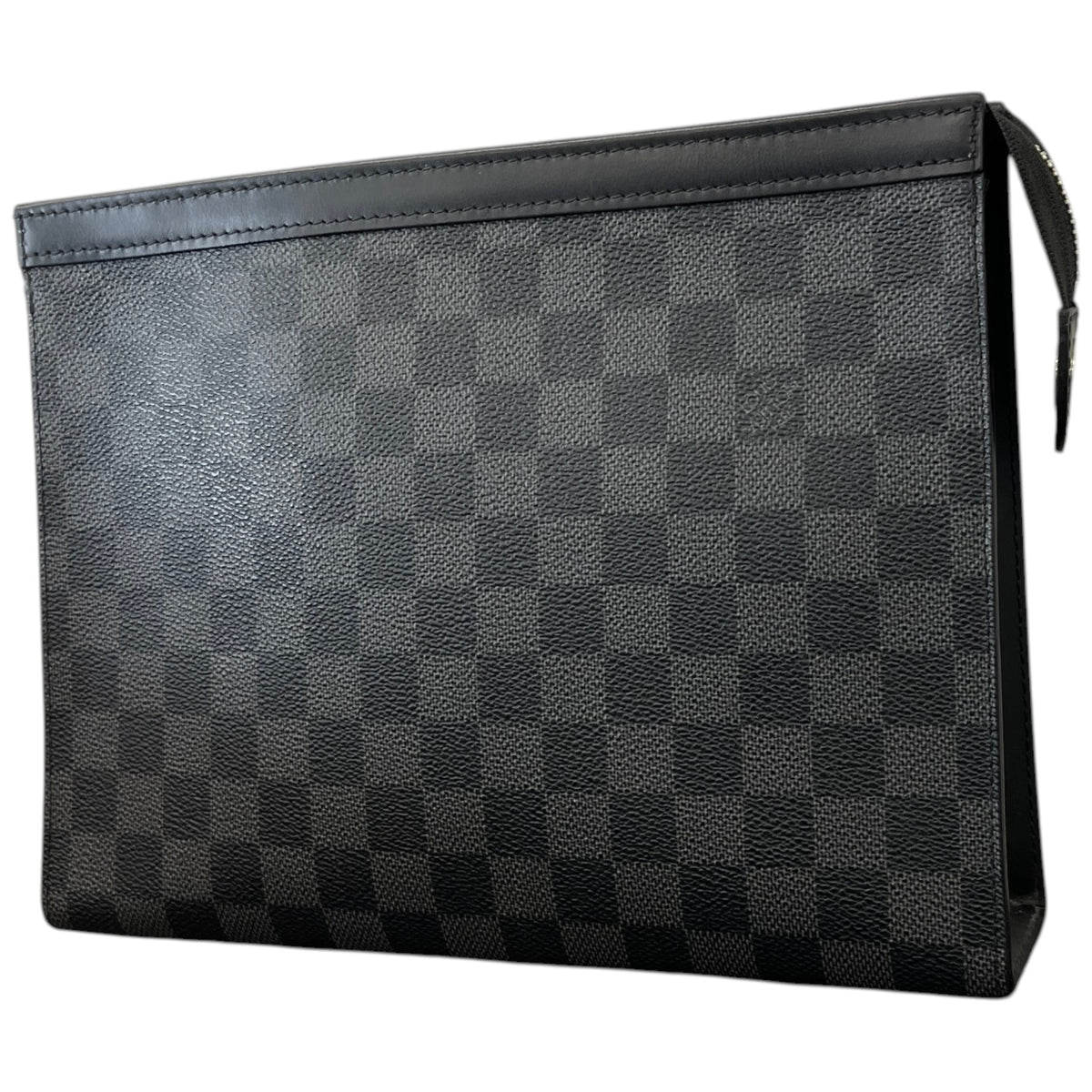 Men's Damier Graphite Pochette Voyage MM Pouch Black - Photo 4