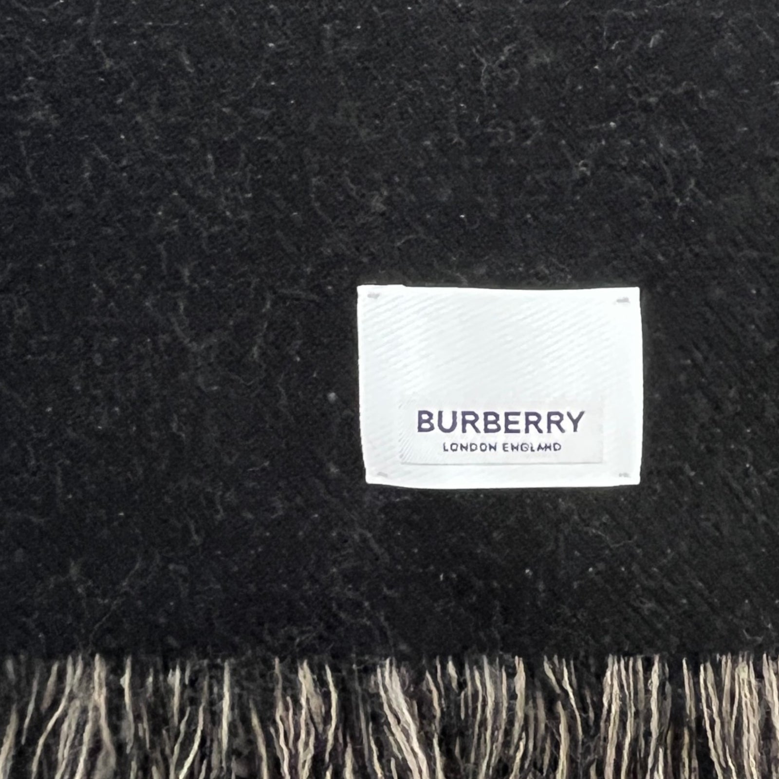 Women's Two Tone Logo Scarf Beige - Photo 8