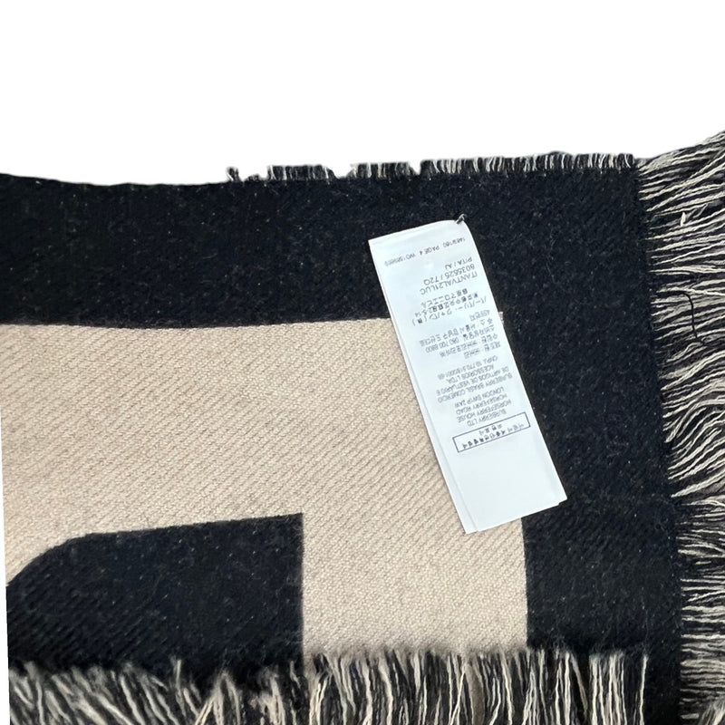 Women's Two Tone Logo Scarf Beige