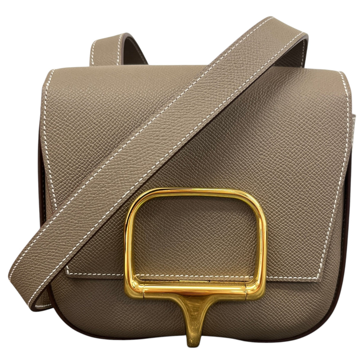 Women's Della Cavalleria Mini Etoupe Epsom Crossbody Bag Beige - Photo 1
