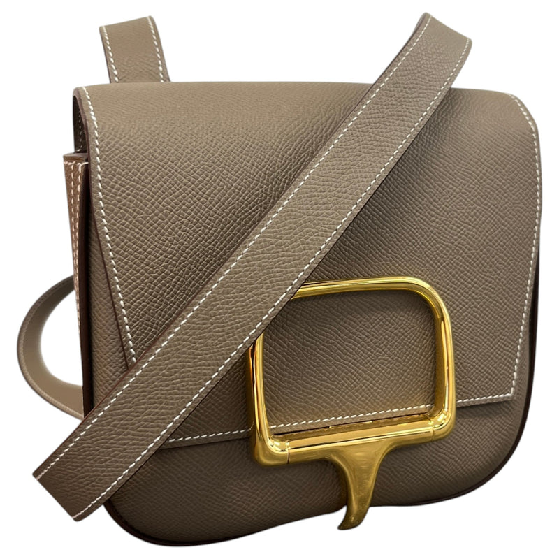 Women's Della Cavalleria Mini Etoupe Epsom Crossbody Bag Beige