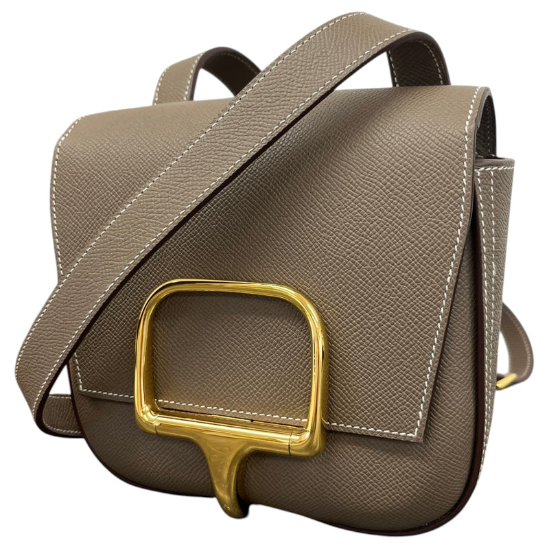 Women's Della Cavalleria Mini Etoupe Epsom Crossbody Bag Beige