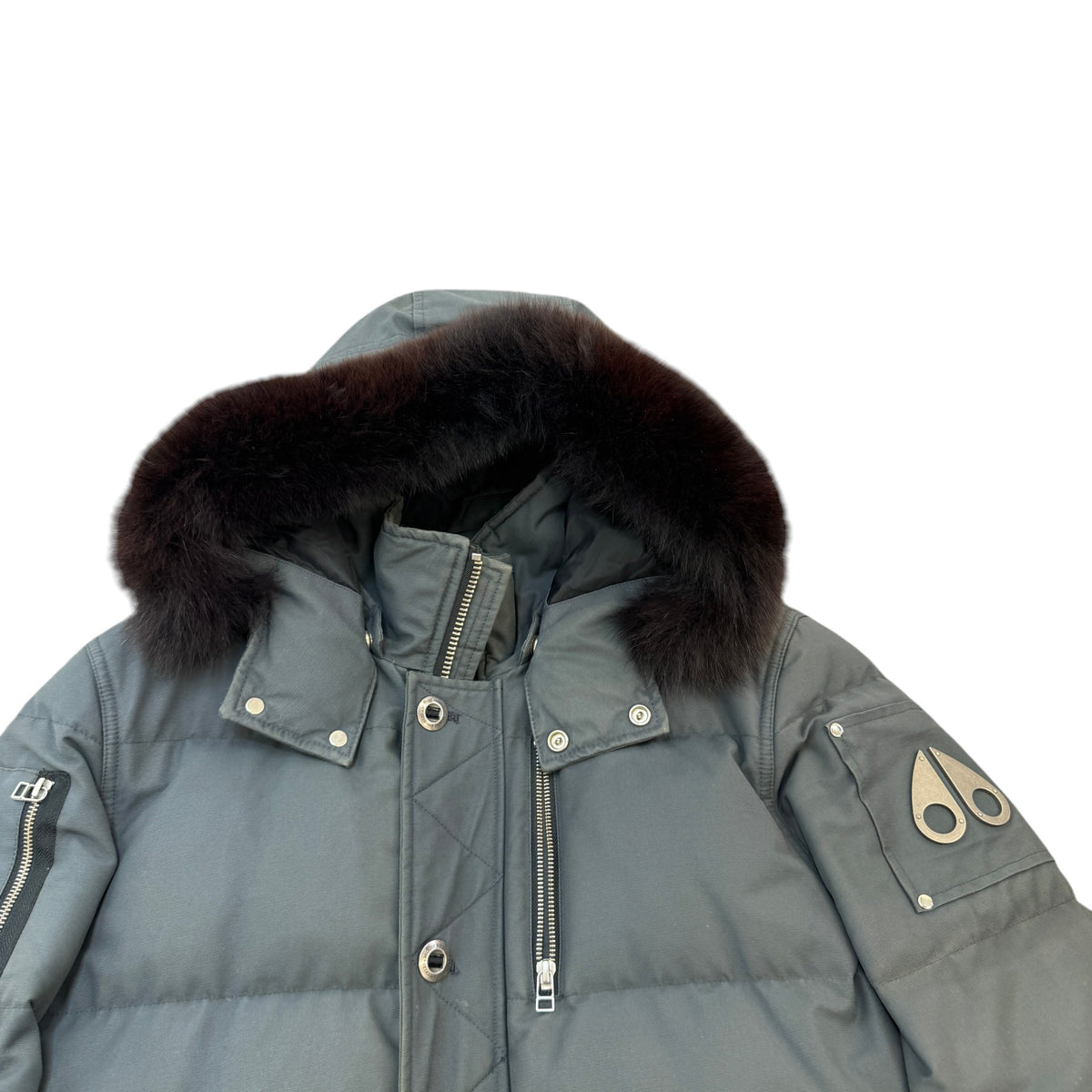 Men's 3Q Down Jacket Grey Size XL - Photo 3