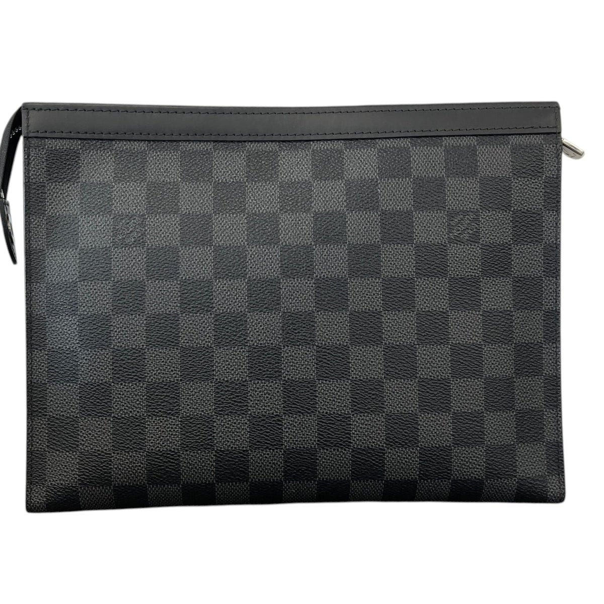 Men's Damier Graphite Pochette Voyage MM Pouch Black - Photo 2