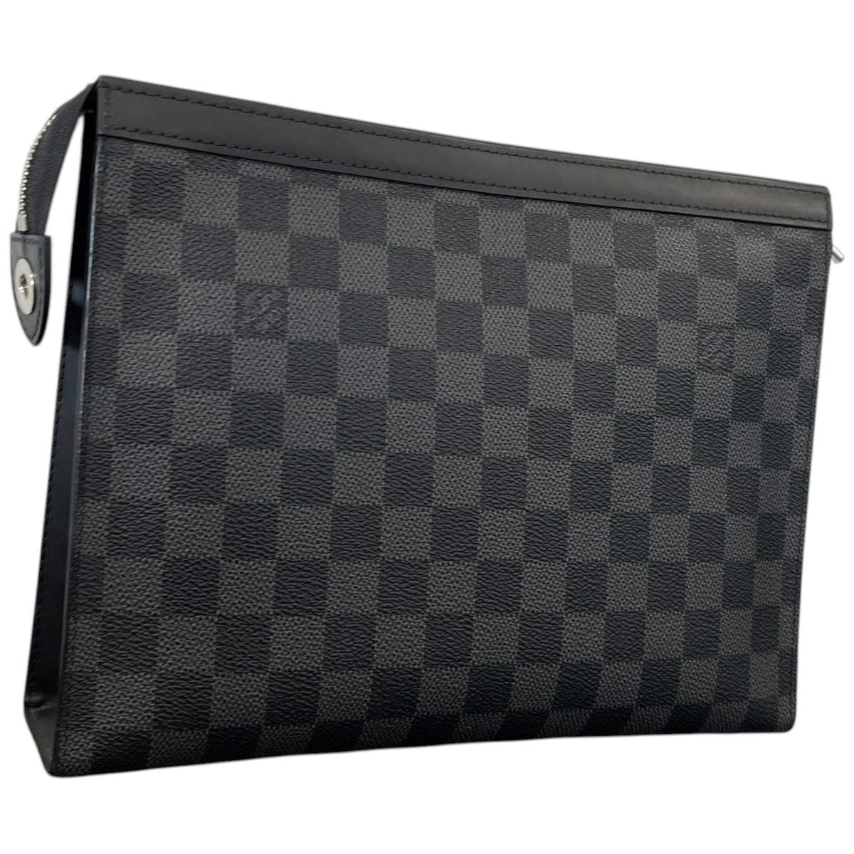 Men's Damier Graphite Pochette Voyage MM Pouch Black - Photo 7