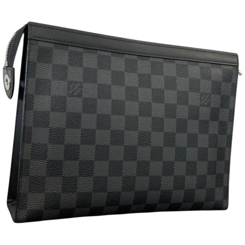 Men's Damier Graphite Pochette Voyage MM Pouch Black