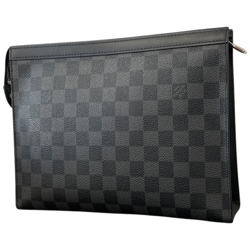 Men's Damier Graphite Pochette Voyage MM Pouch Black