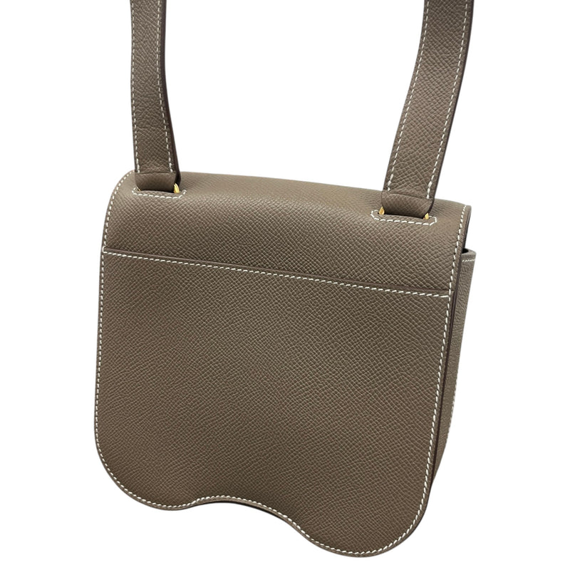 Women's Della Cavalleria Mini Etoupe Epsom Crossbody Bag Beige