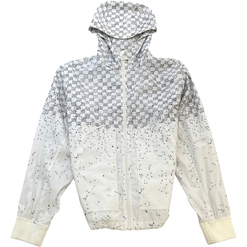 Men's Damier Spread Windbreaker White Size L