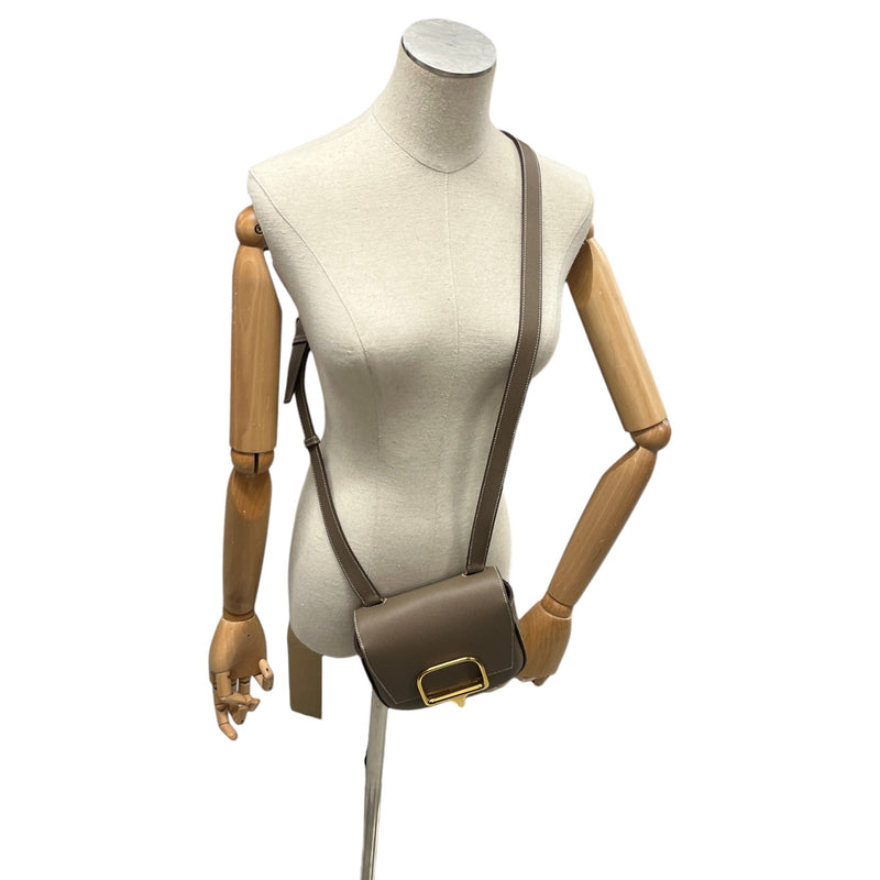 Women's Della Cavalleria Mini Etoupe Epsom Crossbody Bag Beige