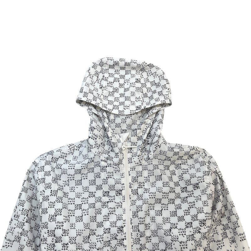 Men's Damier Spread Windbreaker White Size L