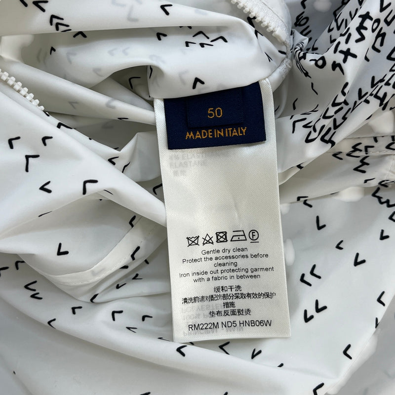Men's Damier Spread Windbreaker White Size L