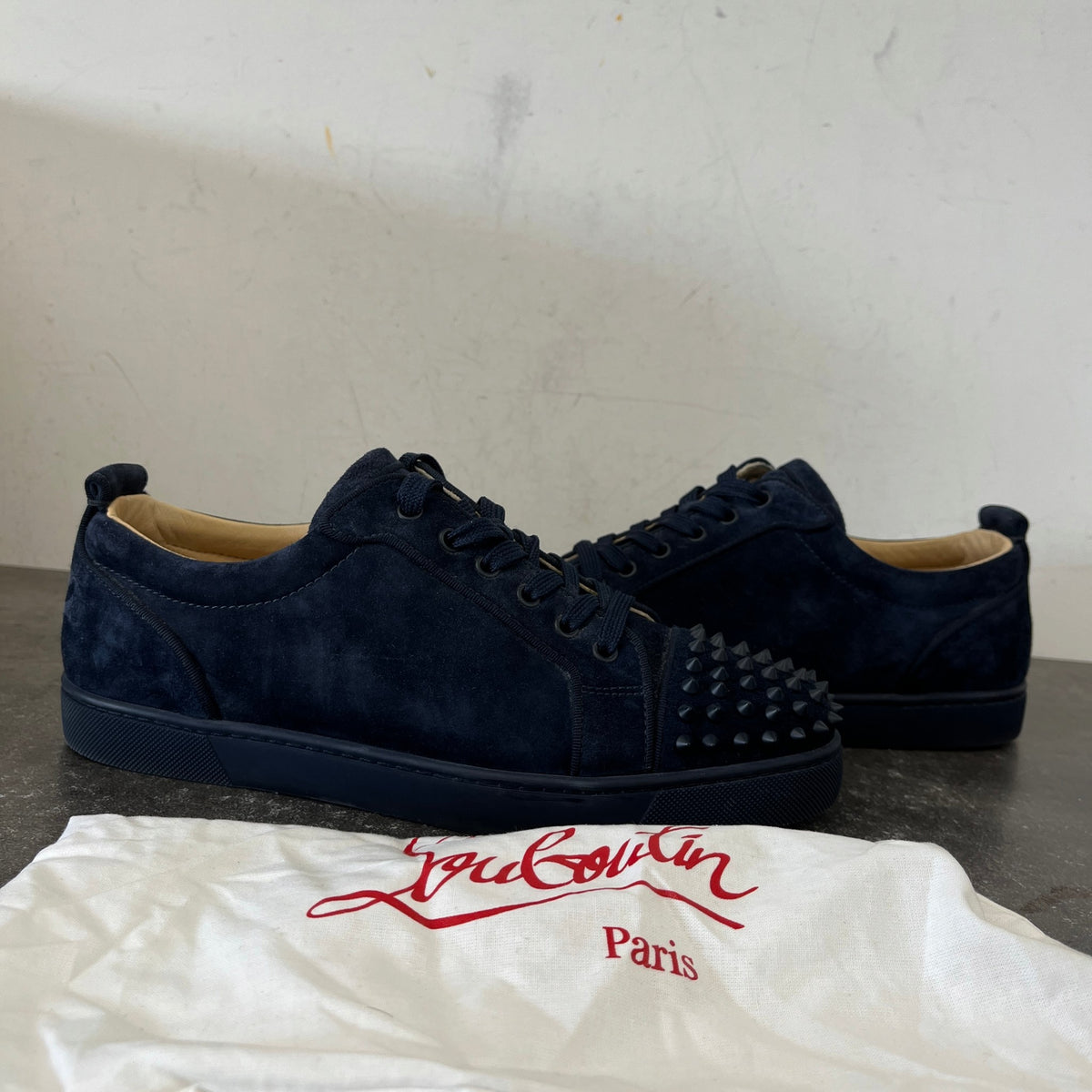 Men's Louis Junior Spikes Flat Low Trainers Navy Size UK 8.5 / EU 42.5 - Photo 12