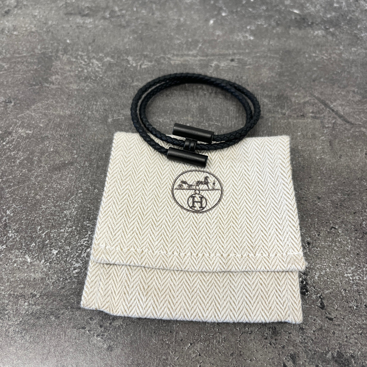 Men's Tournis Tresse Bracelet Black - Photo 5