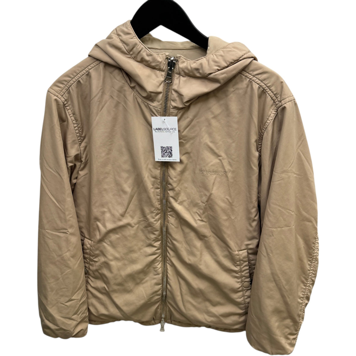 Men's Stanford Reversible Check Windbreaker Beige Size S - Photo 9