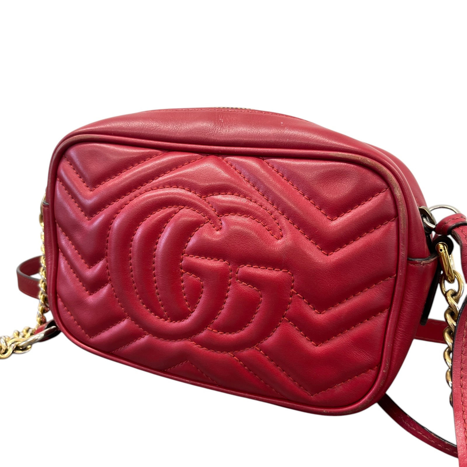 Women's Gg Marmont Bag Red - Photo 9