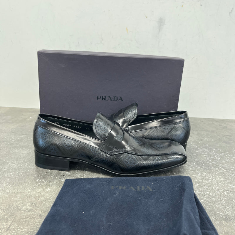 Men's Roberto Cavalli Loafers Blue Size UK 8.5 / EU 42.5
