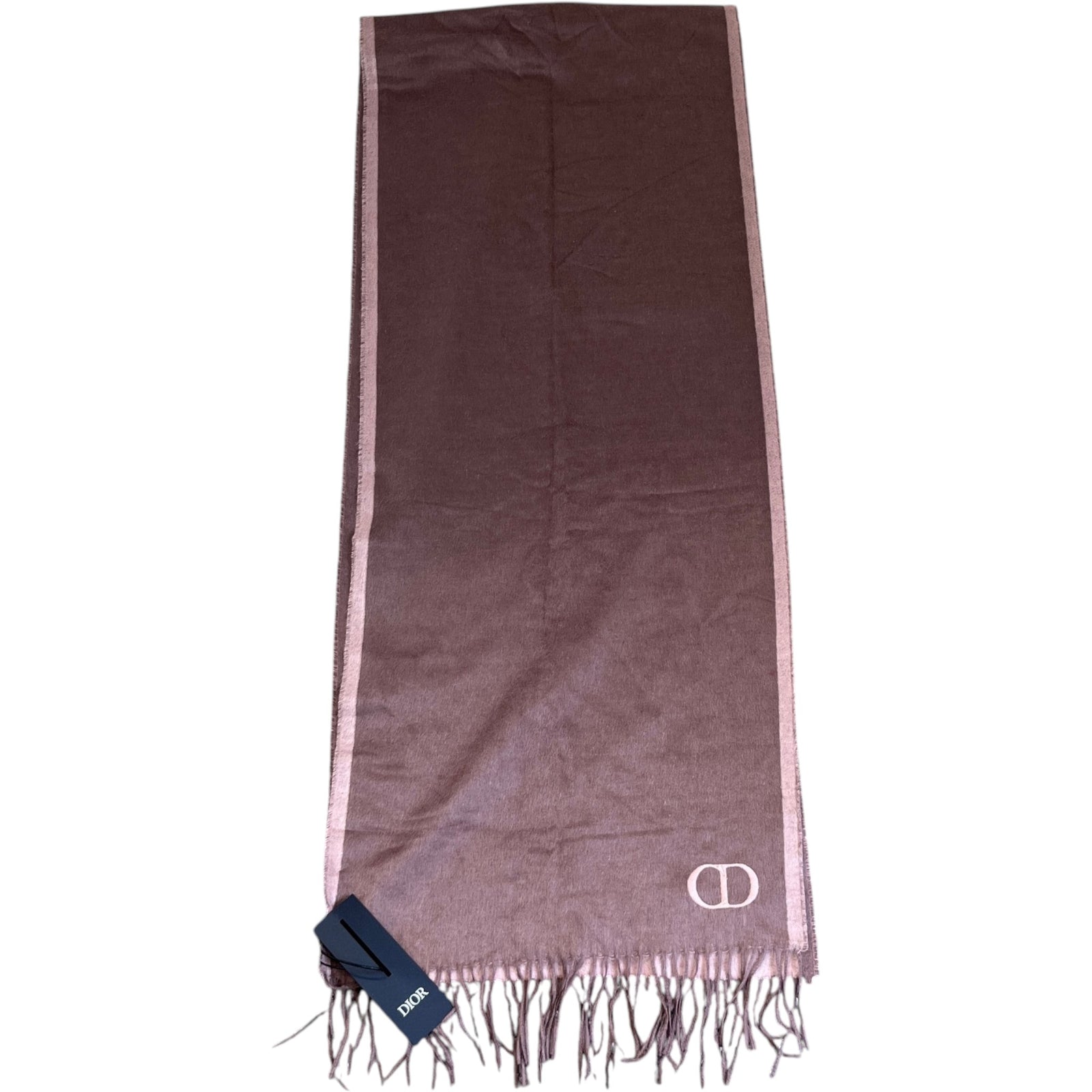 Cd Logo Fringed Scarf Purple - Photo 3