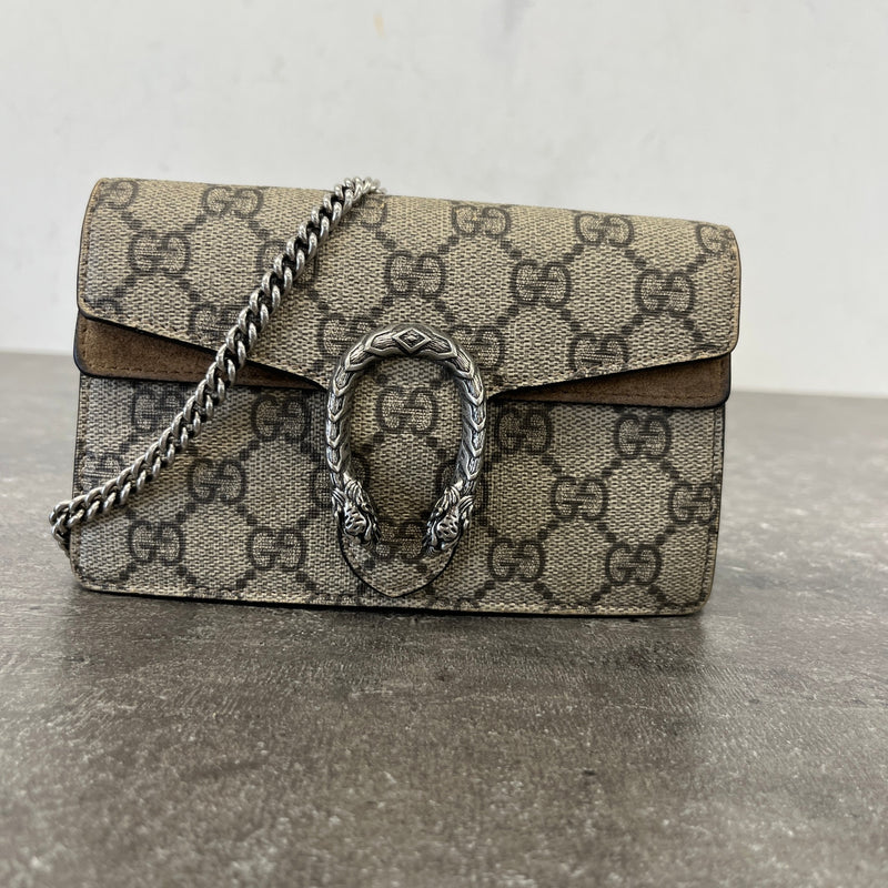 Women's GG Supreme Dionysus Super Mini Crossbody Bag Beige