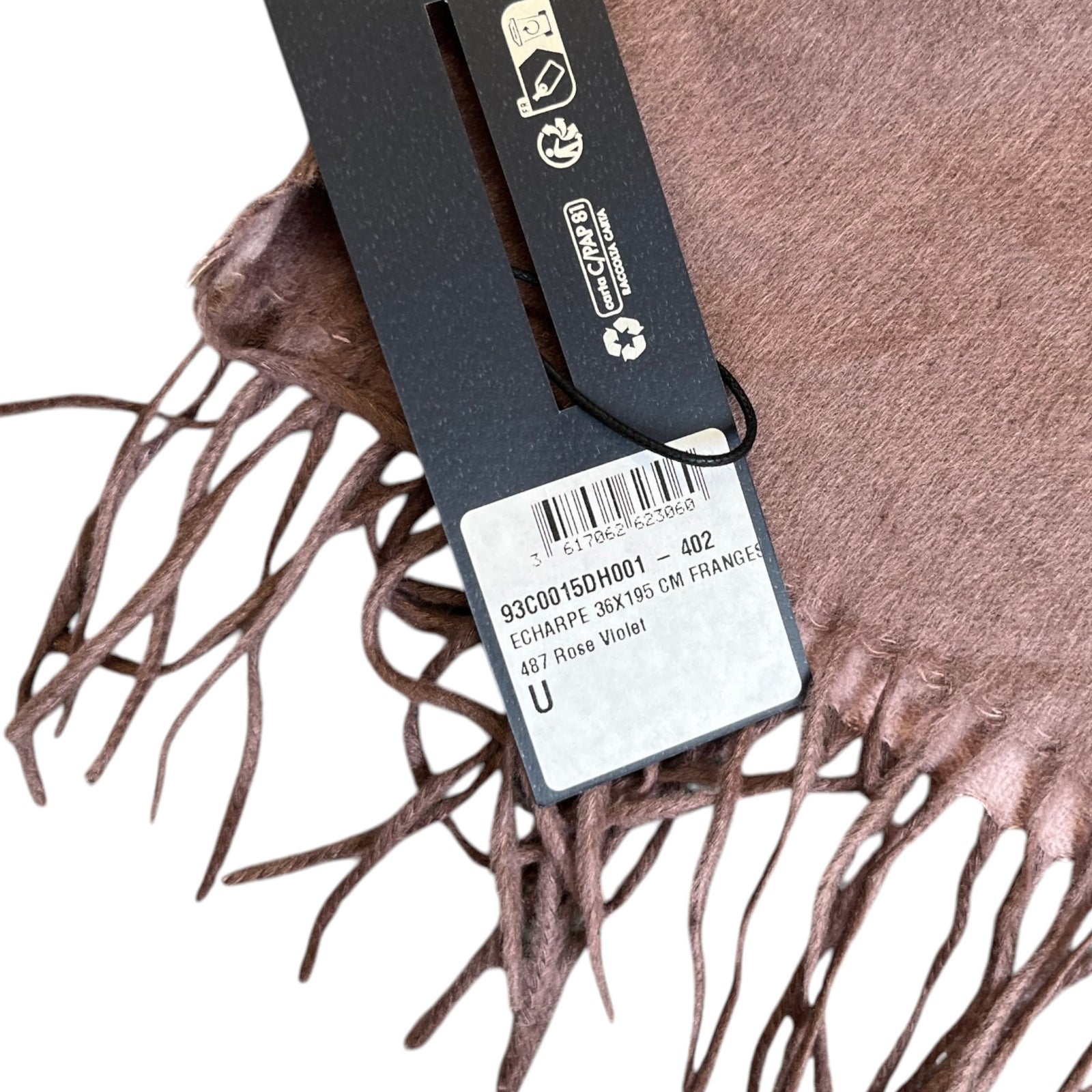 Cd Logo Fringed Scarf Purple - Photo 6