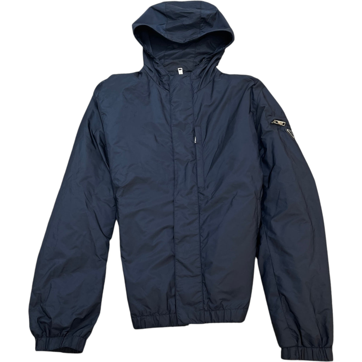 Men's Nylon Milano Logo Plaque Windbreaker Navy Size S - Photo 1