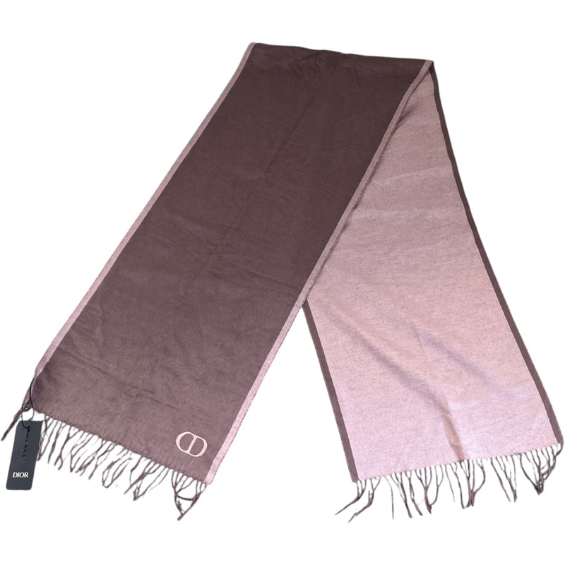 Cd Logo Fringed Scarf Purple