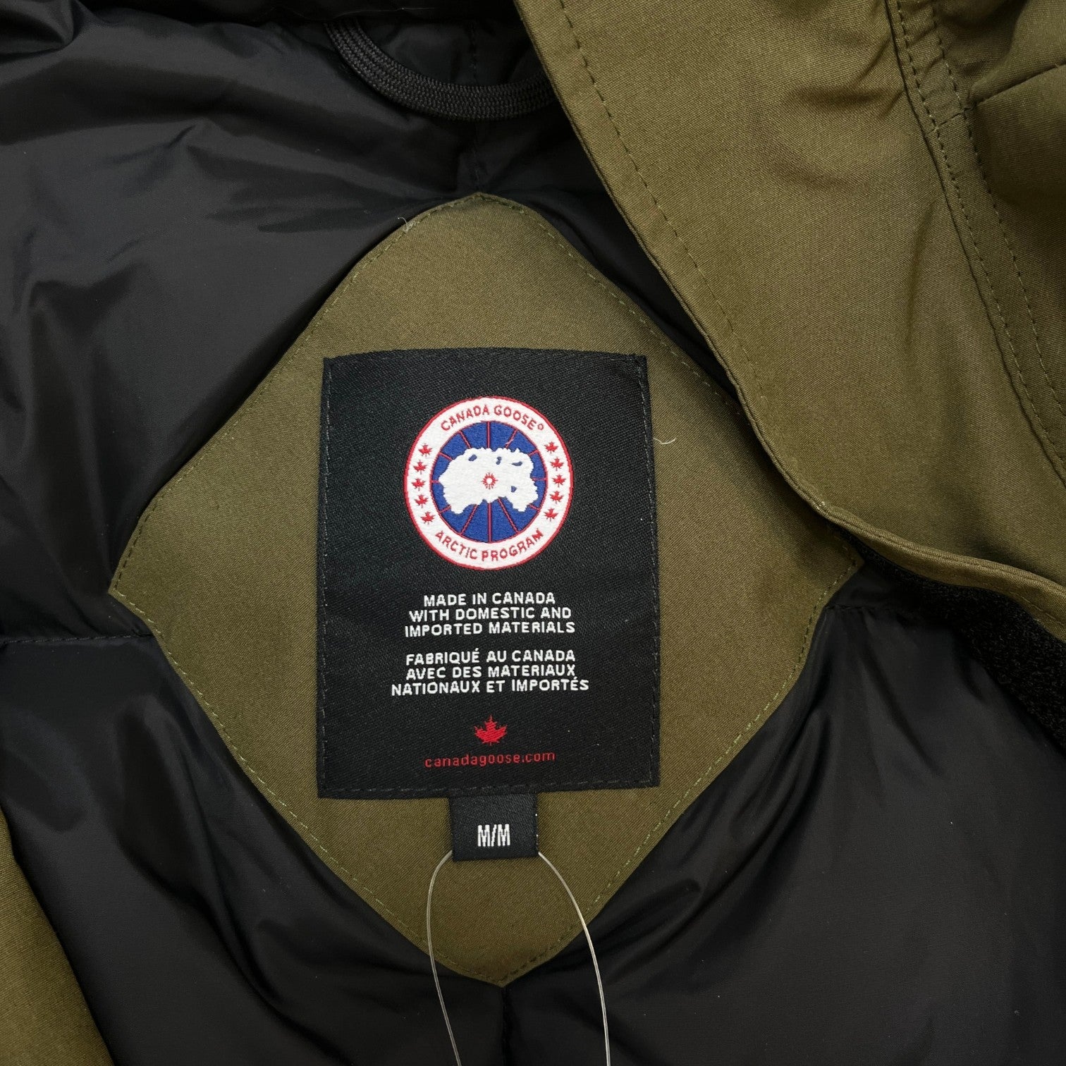 Men's Expedition Parka Down Jacket Khaki Size M - Photo 7