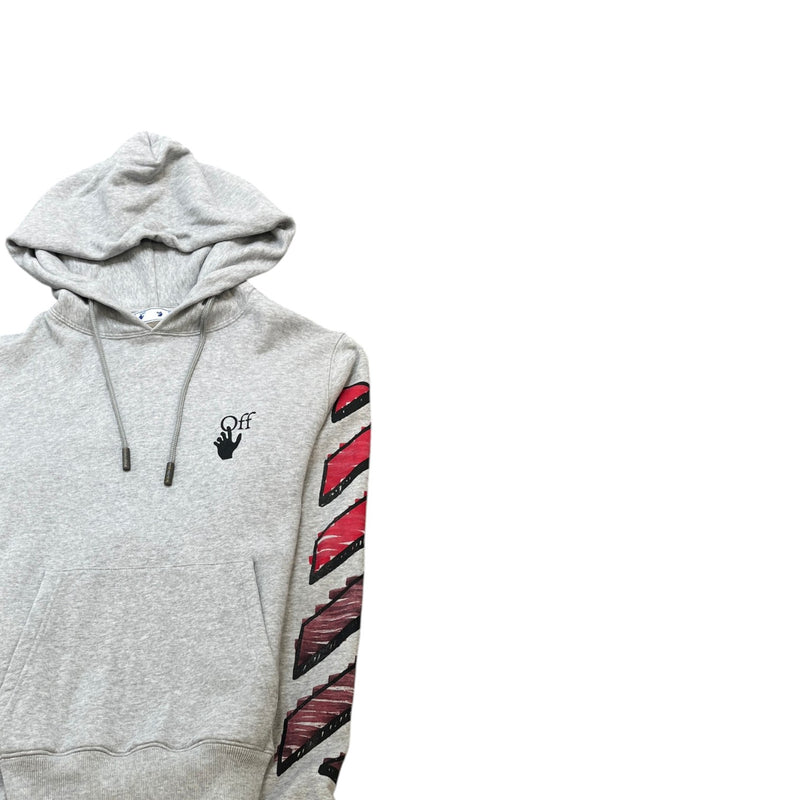 Men's Arrow Logo Hoodie Grey Size XXS