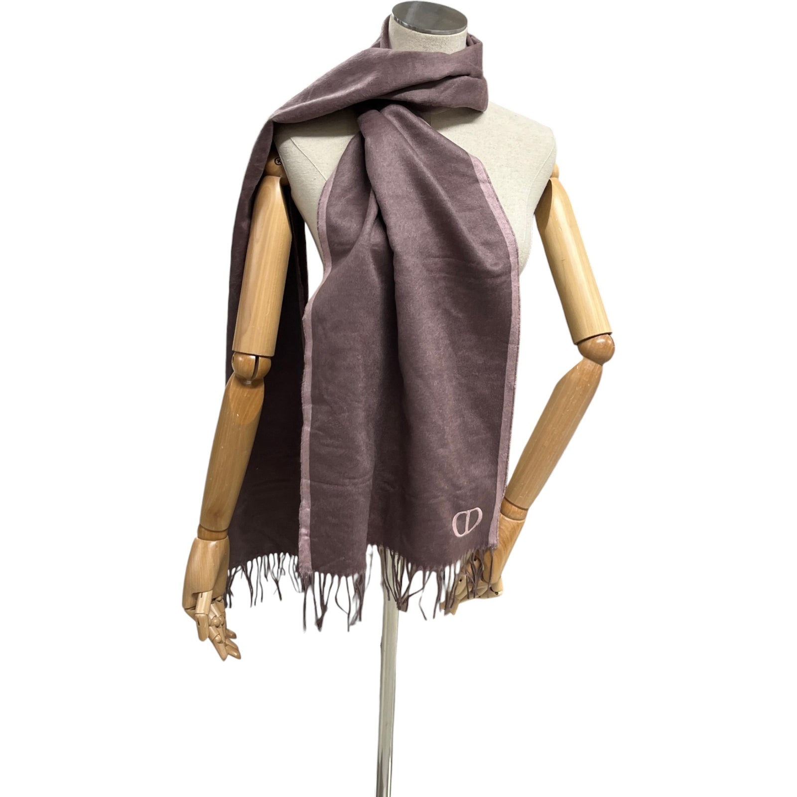 Cd Logo Fringed Scarf Purple - Photo 2
