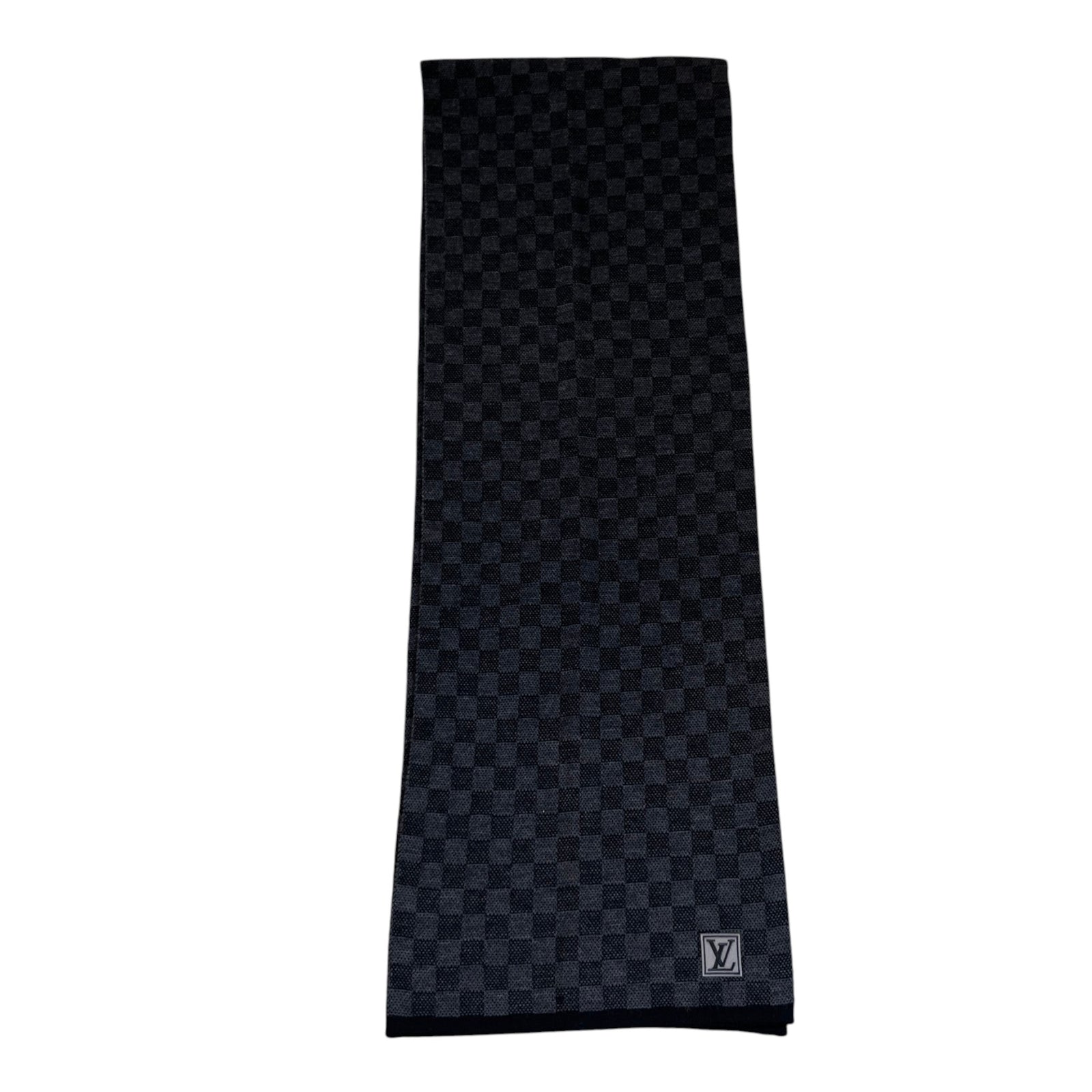 Men's Damier Graphite Echarpe Petit Scarf Black - Photo 3