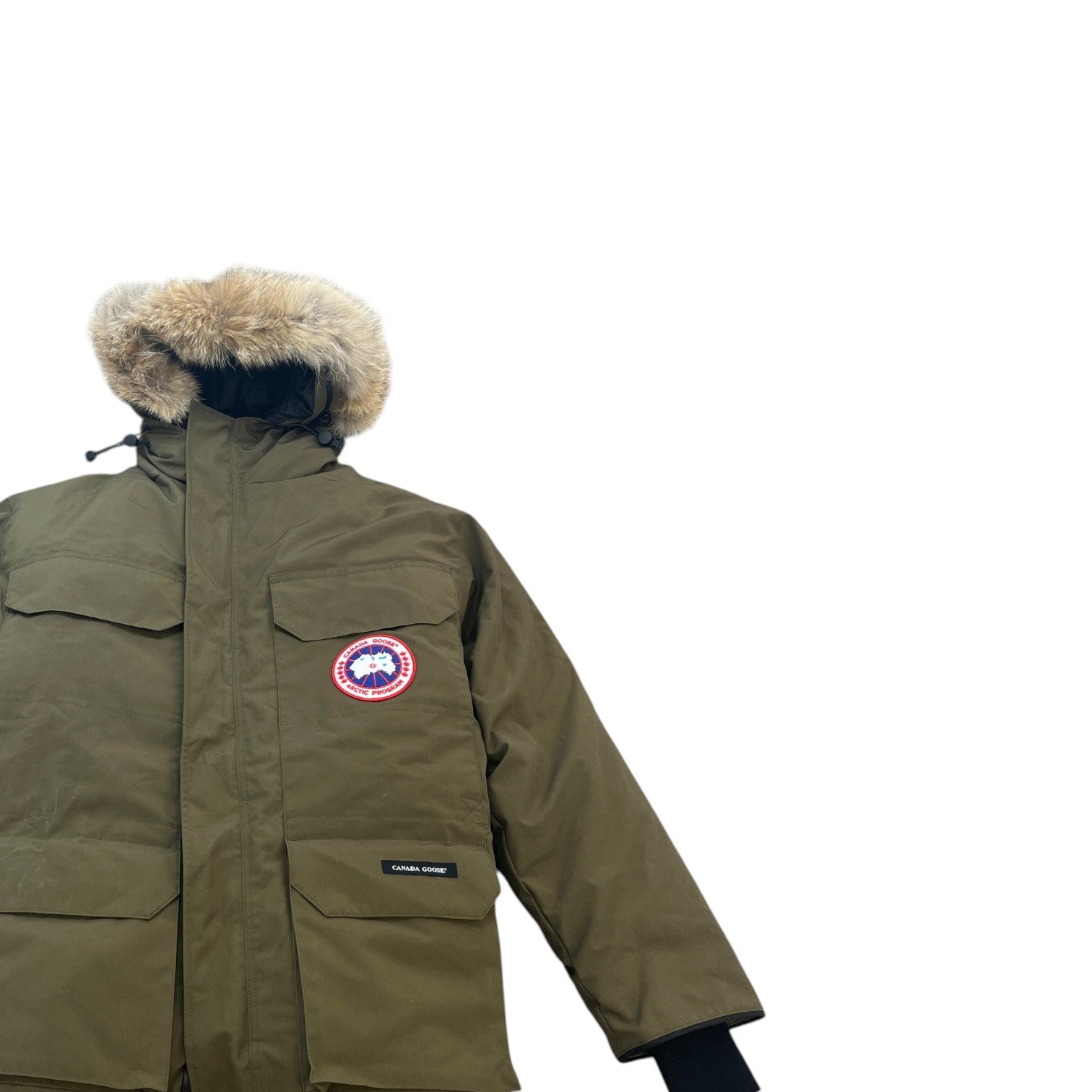 Men's Expedition Parka Down Jacket Khaki Size M - Photo 3