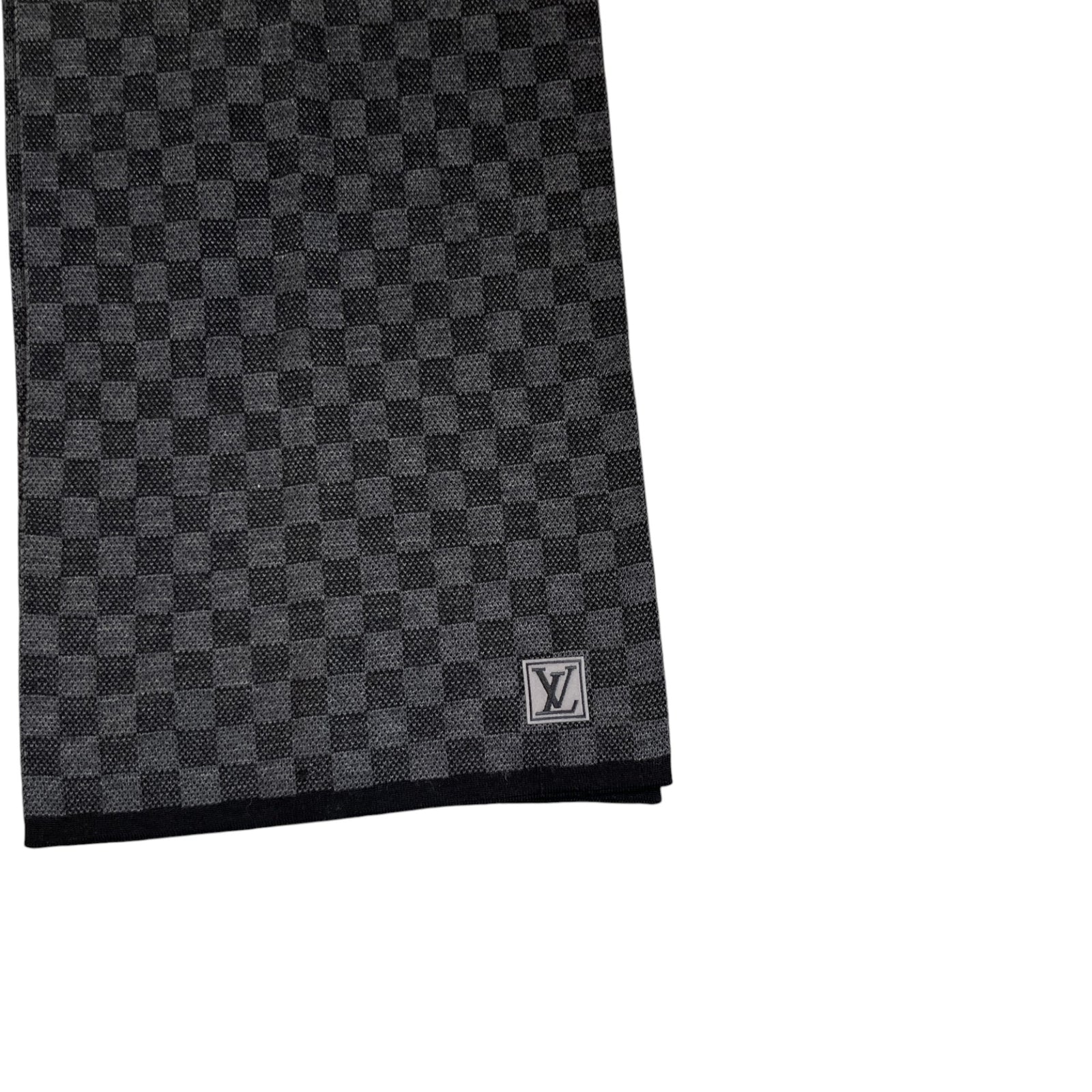Men's Damier Graphite Echarpe Petit Scarf Black - Photo 4