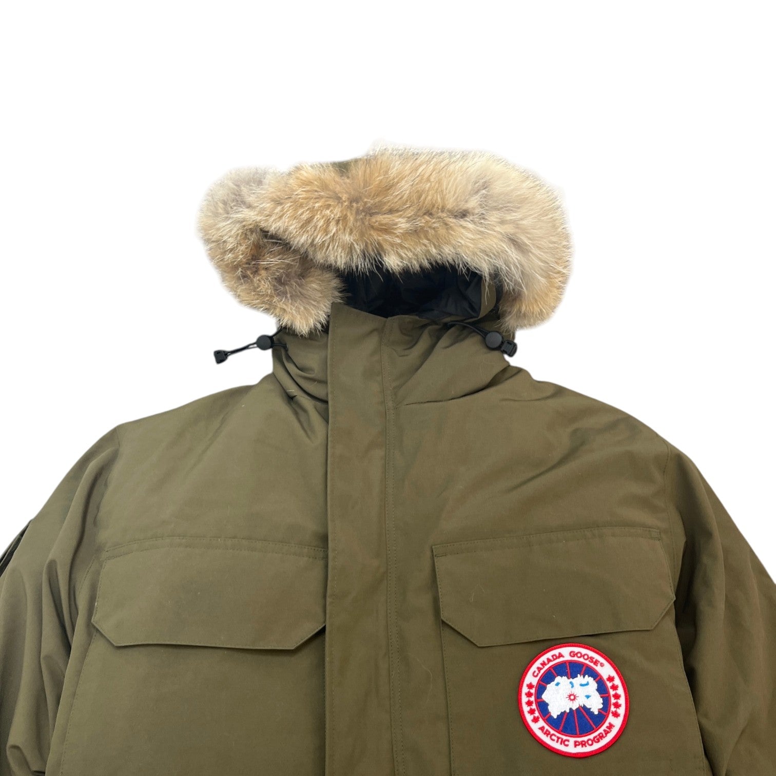 Men's Expedition Parka Down Jacket Khaki Size M - Photo 6