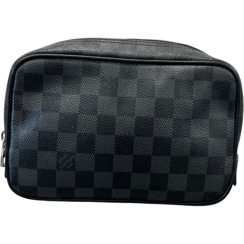 Men's Toiletry Pouch Bag PM Damier Toiletry Bag Black