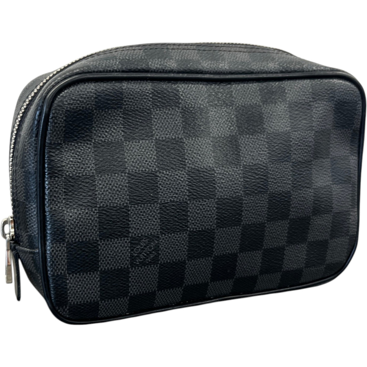 Men's Toiletry Pouch Bag PM Damier Toiletry Bag Black - Photo 2