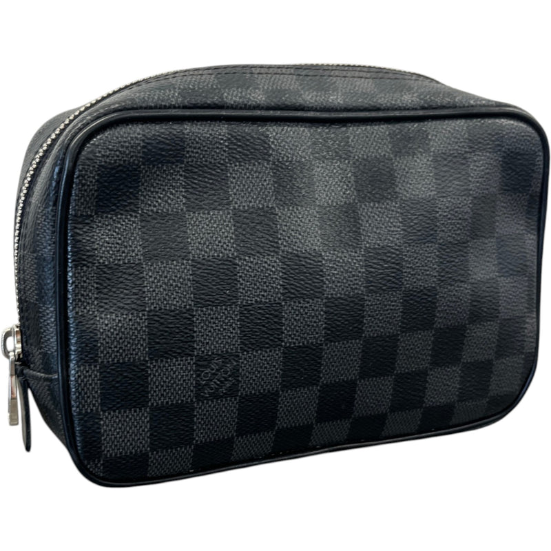 Men's Toiletry Pouch Bag PM Damier Toiletry Bag Black