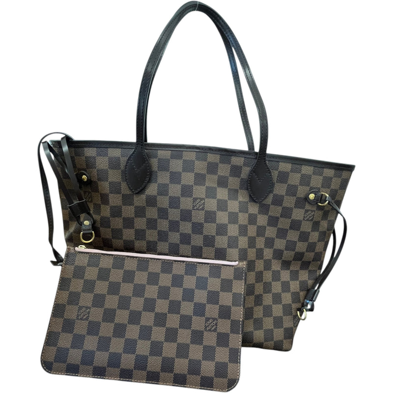 Women's Damier Ebene Neverfull MM Handbag Brown