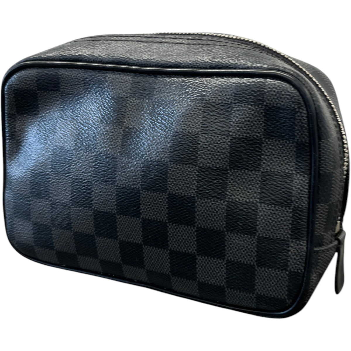 Men's Toiletry Pouch Bag PM Damier Toiletry Bag Black - Photo 3