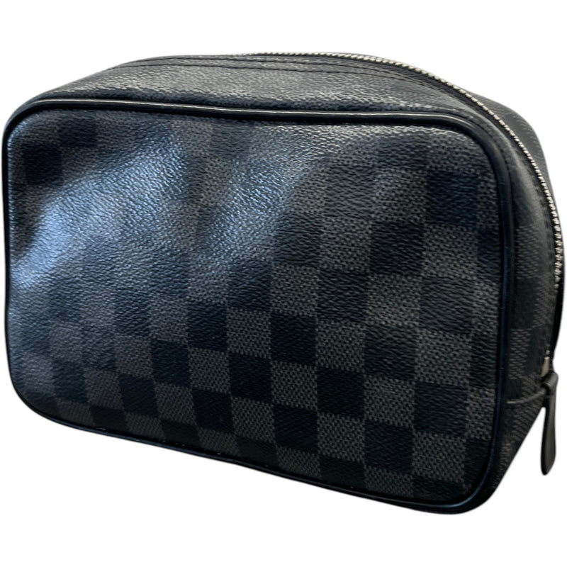 Men's Toiletry Pouch Bag PM Damier Toiletry Bag Black
