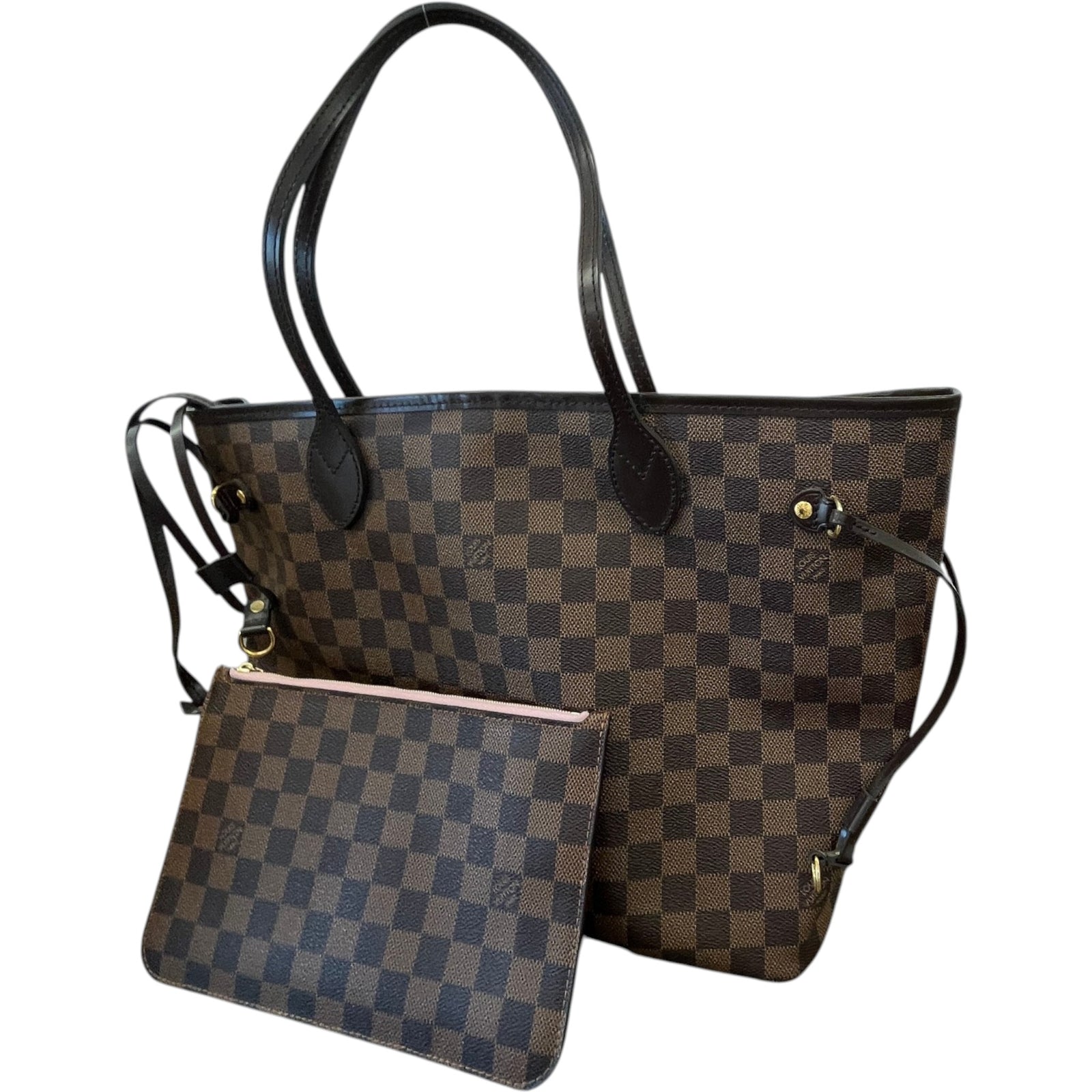 Women's Damier Ebene Neverfull MM Handbag Brown - Photo 4