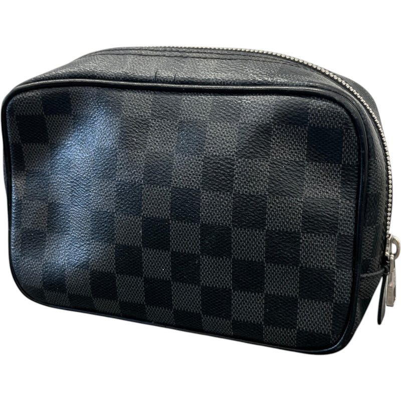 Men's Toiletry Pouch Bag PM Damier Toiletry Bag Black