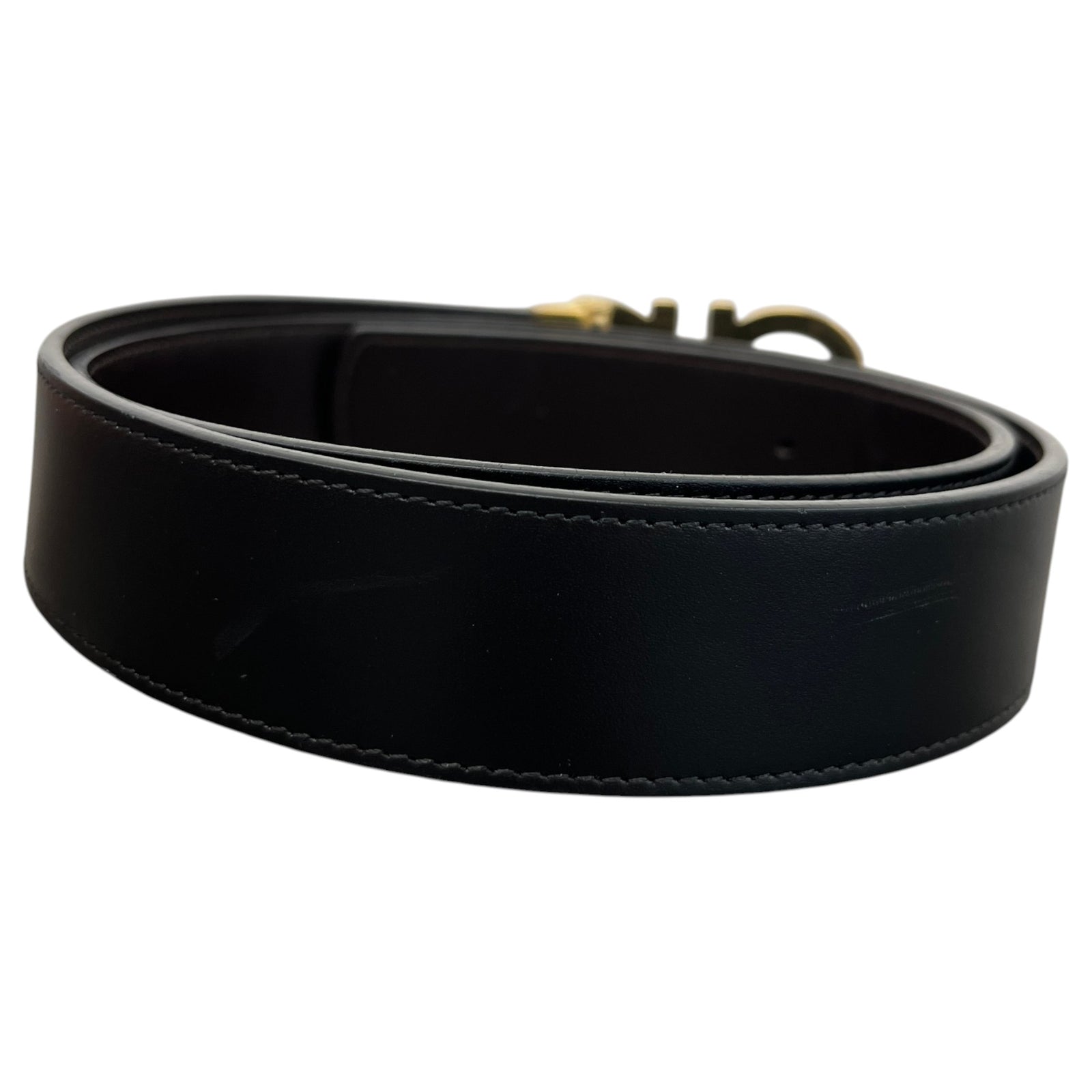 Men's Reversible and Adjustable Gancini Belt Black Size 32" - Photo 3