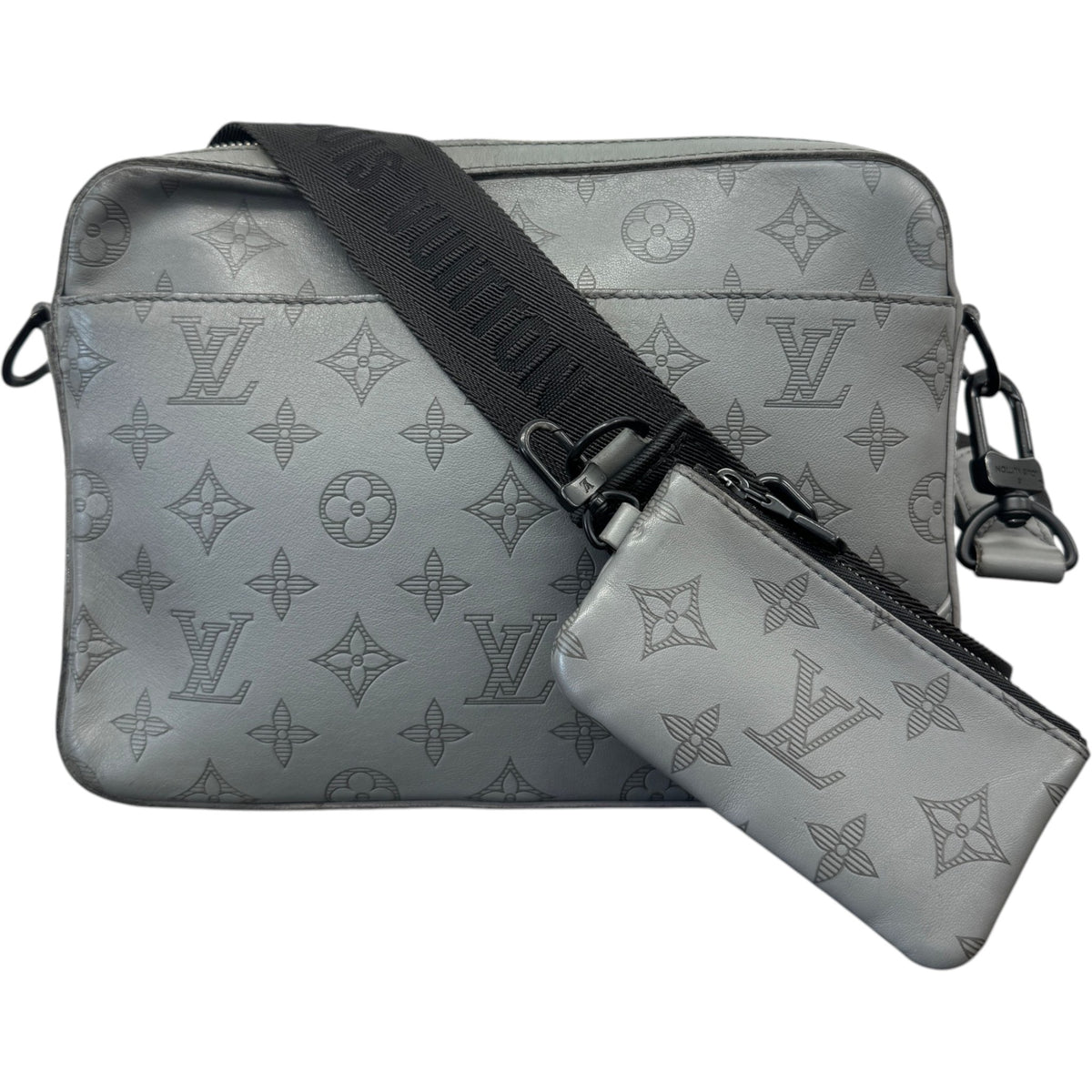 Men's Monogram Shadow Duo Messenger Bag Grey - Photo 1
