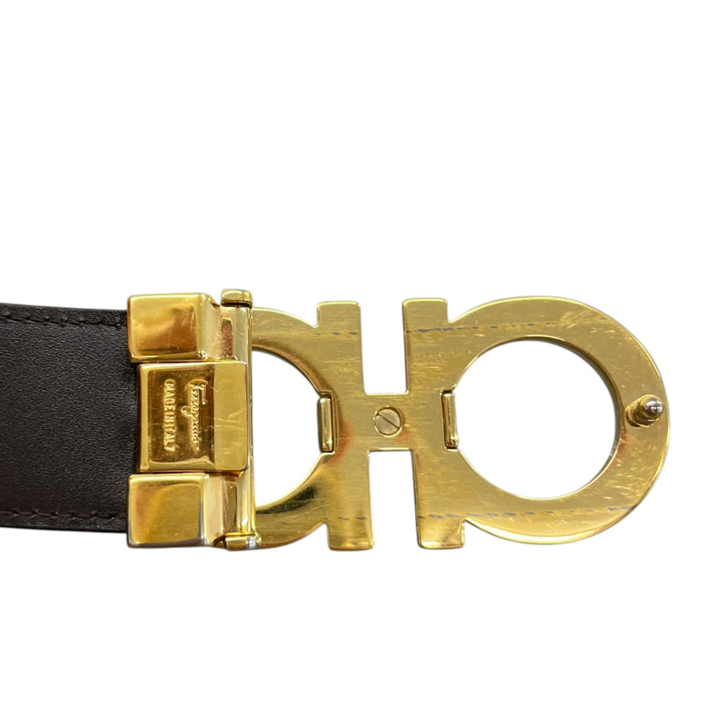 Men's Reversible and Adjustable Gancini Belt Black Size 32"
