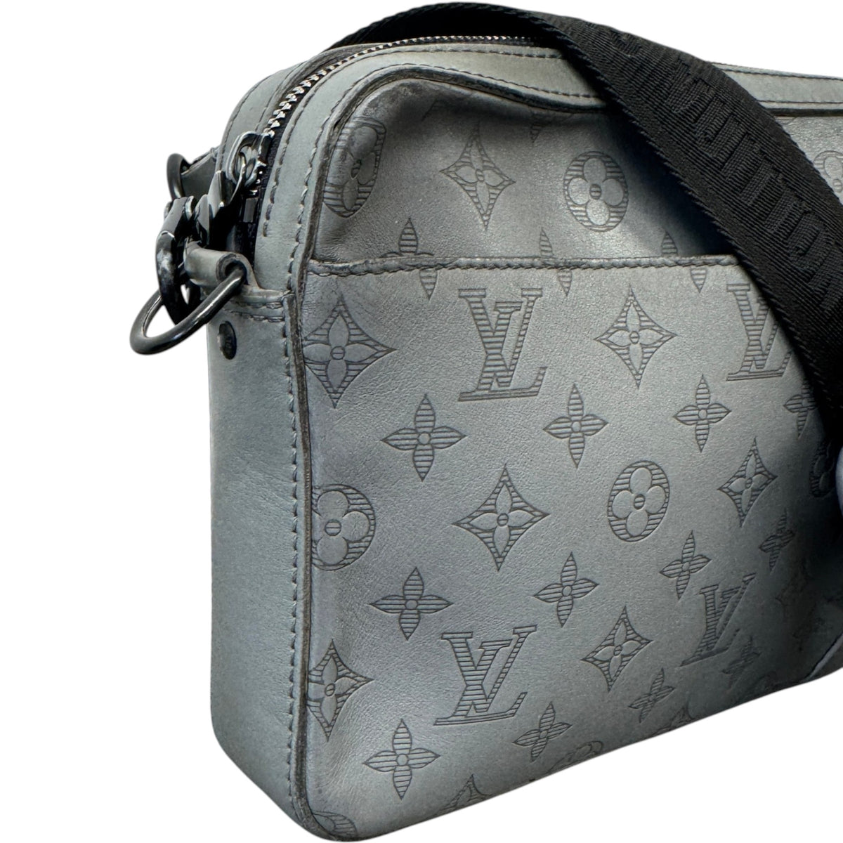 Men's Monogram Shadow Duo Messenger Bag Grey - Photo 4