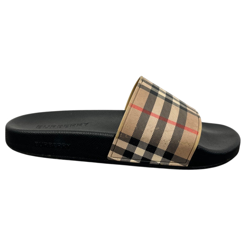 Women's Checkered Slides Black Size UK 4 / EU 37