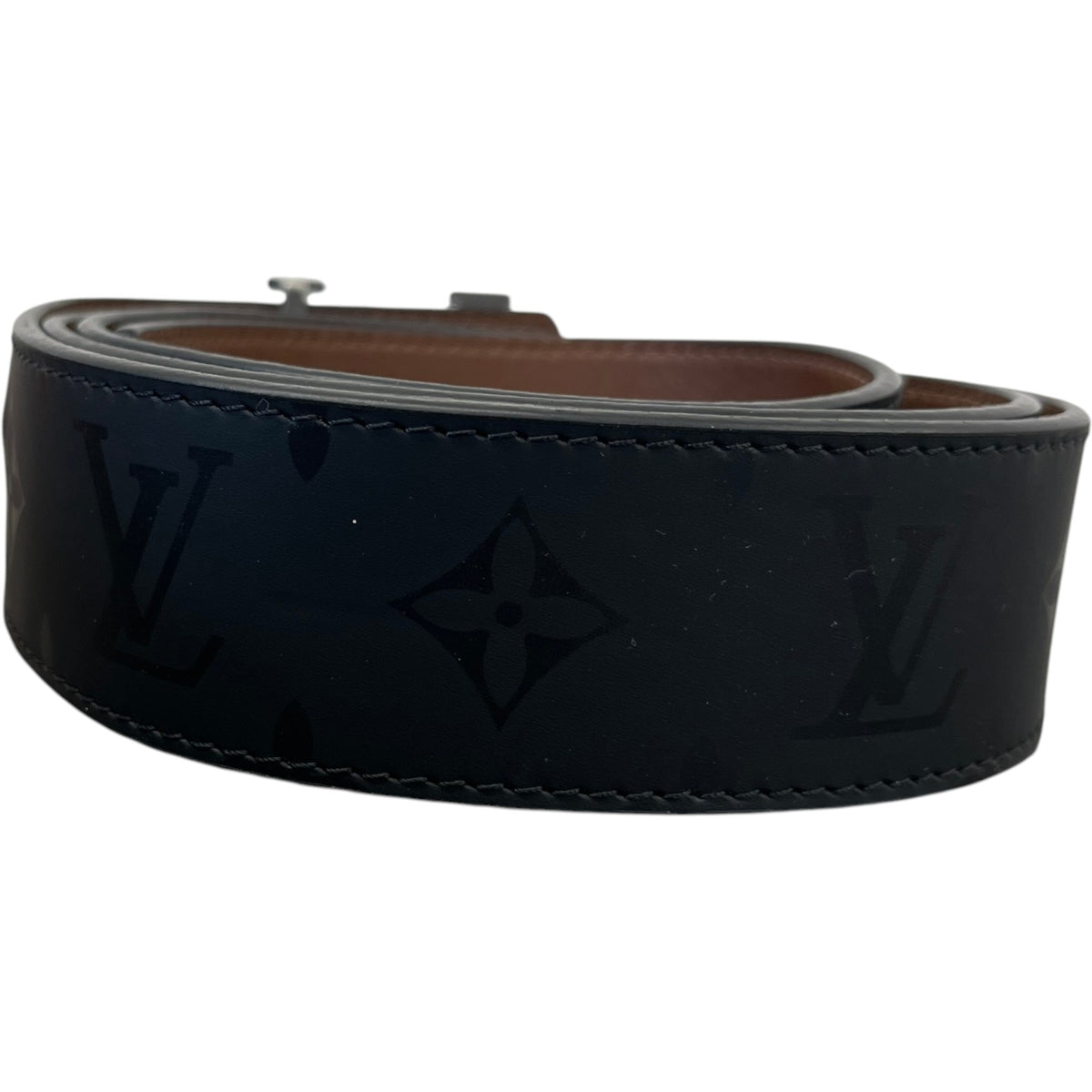 Men's Monogram Reversible LV Belt Black Size 34" - Photo 4