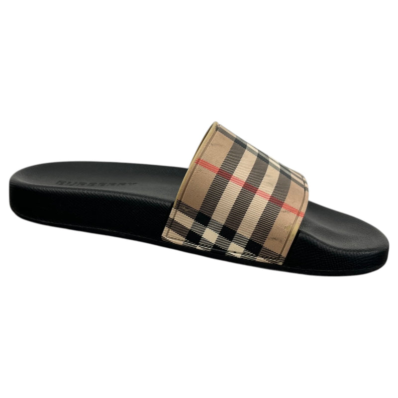 Women's Checkered Slides Black Size UK 4 / EU 37