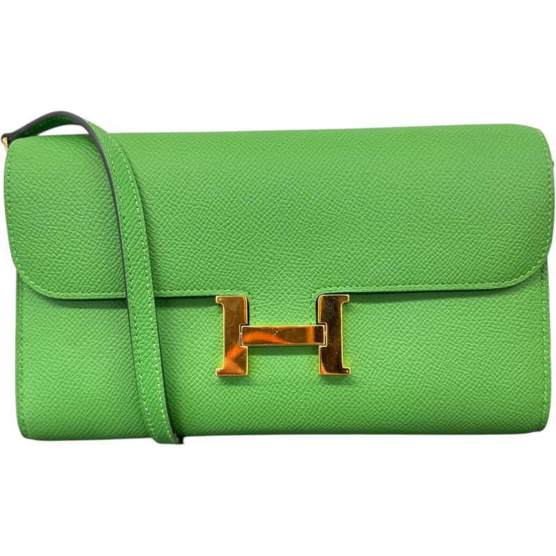 Women's Constance Long To Go Wallet Epsom Crossbody Bag Green