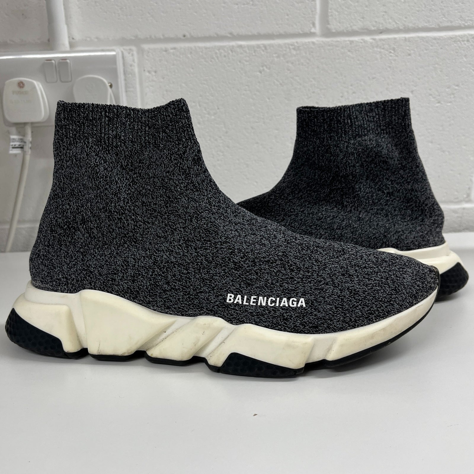 Men's Speed Sock High Trainers Grey Size EU 44 / UK 10 - Photo 11